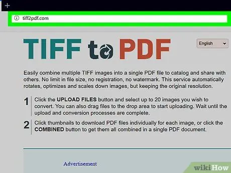 แปลง TIFF เป็น PDF ขั้นตอนที่ 1