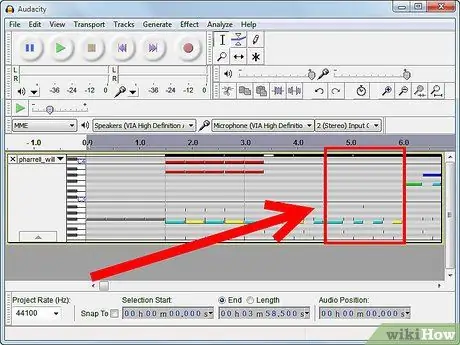 Verwijder onnodige audio met Audacity Stap 2