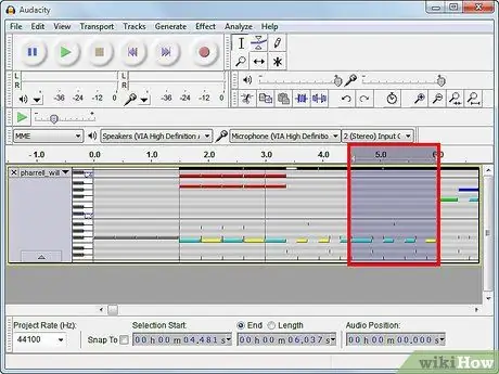 Remova o áudio desnecessário com o Audacity, passo 3