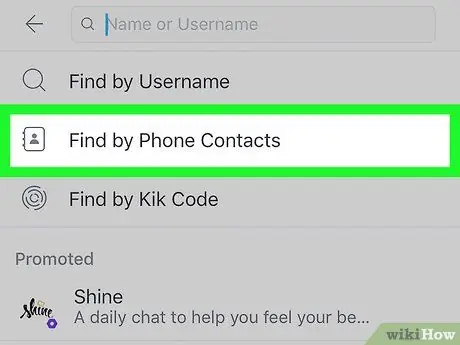 ابحث عن شخص ما على KIK الخطوة 5