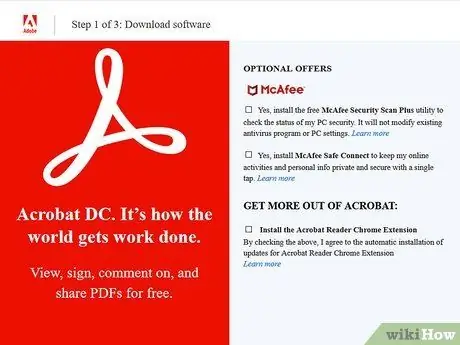 Instalējiet Adobe Acrobat Reader 1. darbība