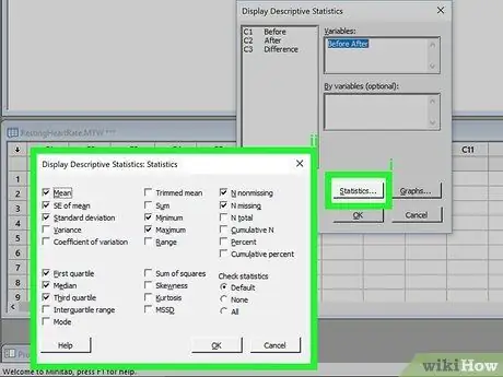 Use a Etapa 8 do Minitab