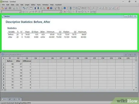 استخدم برنامج Minitab الخطوة 9