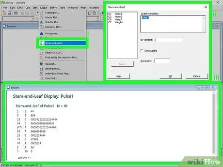 Utilitzeu el pas 12 de Minitab