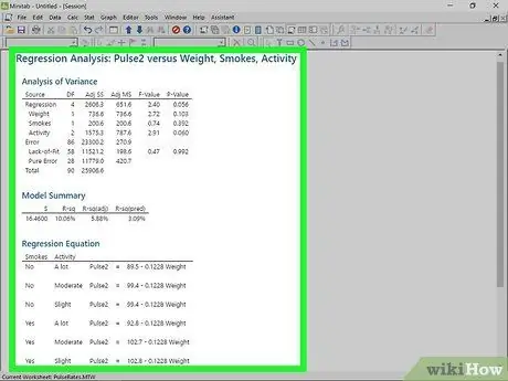 Naudokite Minitab 22 veiksmą