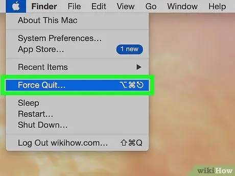 Paksa Keluar dari Aplikasi di Mac OS X Langkah 2