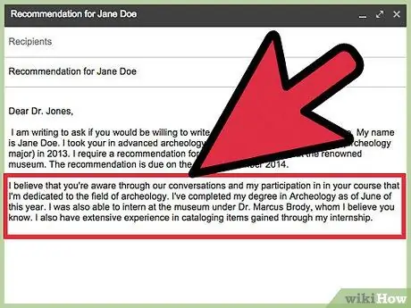 Yêu cầu giáo sư của bạn cho một Thư giới thiệu Qua Email Bước 6