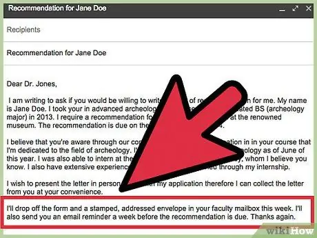 ขอจดหมายแนะนำจากศาสตราจารย์ของคุณทางอีเมล ขั้นตอนที่ 8