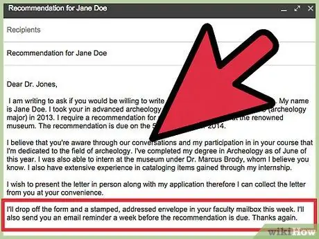Помолете вашия професор за препоръчително писмо по имейл Стъпка 9