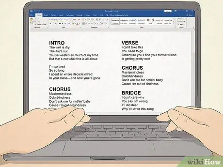 Write Song Lyrics Step 1