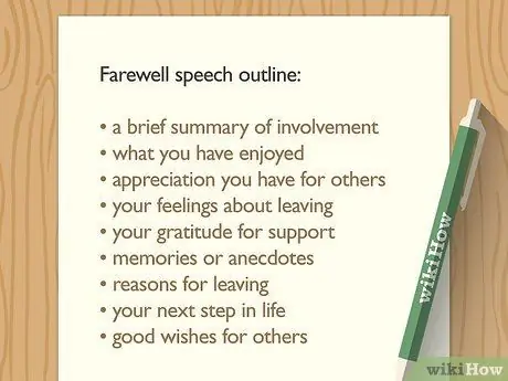 Make a Farewell Speech Step 5