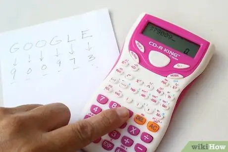 Write Words With a Calculator Step 4