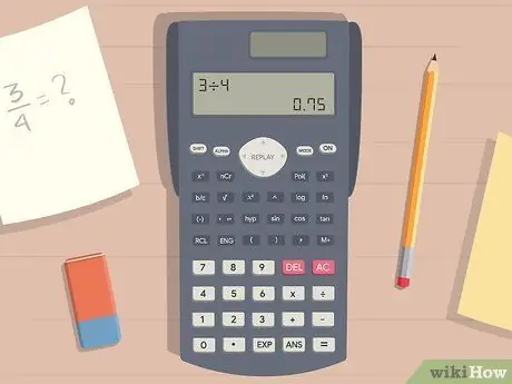 Écrire des fractions sur une calculatrice Étape 12