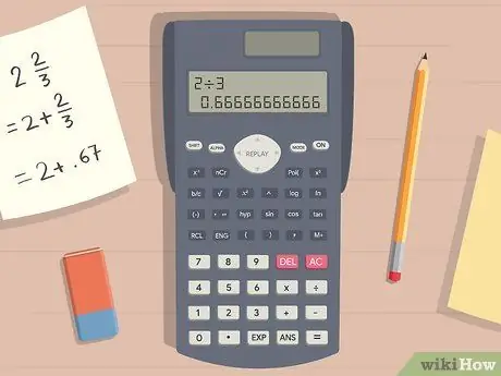 Écrire des fractions sur une calculatrice Étape 13