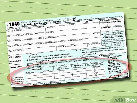 กรอกแบบฟอร์ม IRS 1040 ขั้นตอนที่ 3