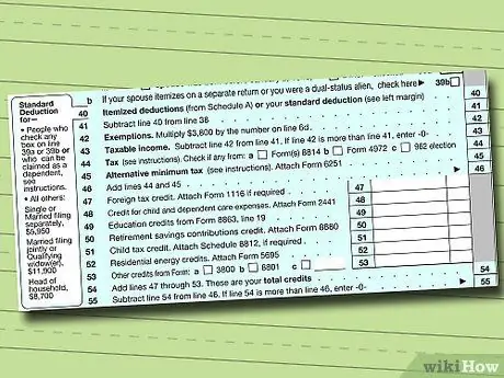 Vul IRS-formulier 1040 in Stap 8