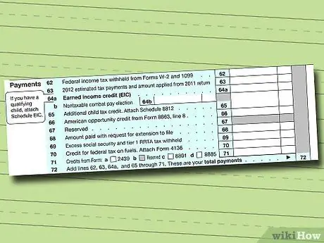 Užpildykite 1040 IRS formą 13 veiksmas