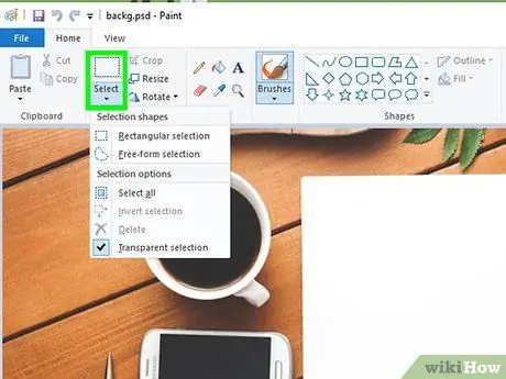 Pašalinkite baltą foną „Microsoft Paint“30 veiksme