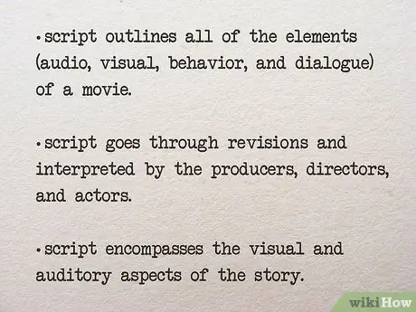 Skriv film scripts Trin 1