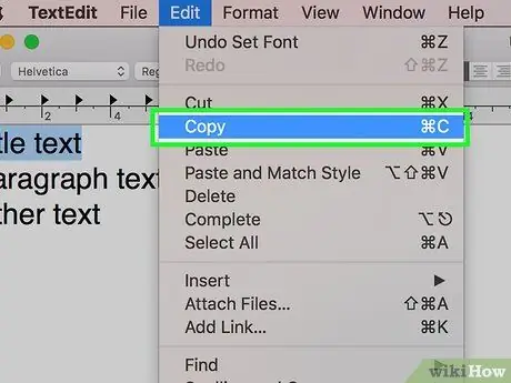 Copy and Paste on a Mac Step 4