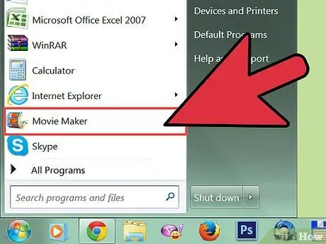 Izveidojiet video programmā Windows Movie Maker 2. darbība