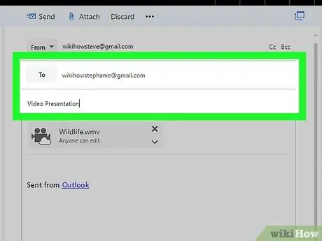 Enviar por e-mail arquivos grandes de vídeo, etapa 21