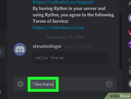 Format Text as Code in Discord Step 5