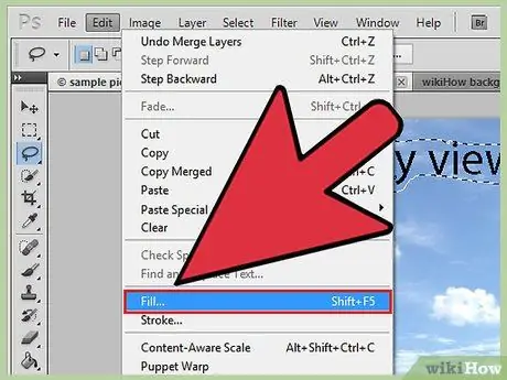 ลบข้อความออกจากภาพถ่ายใน Photoshop ขั้นตอนที่ 9