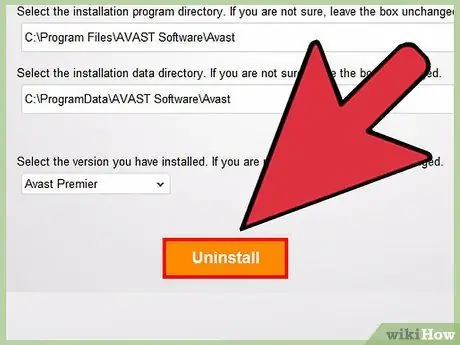 Удалить Avast Step 10