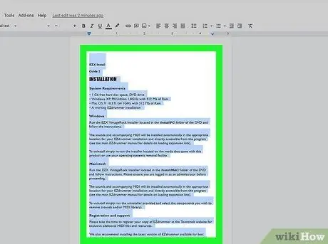 Zkopírujte a vložte obsah PDF do nového souboru Krok 8