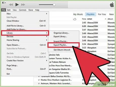 Exportar uma lista de reprodução do iTunes, etapa 4