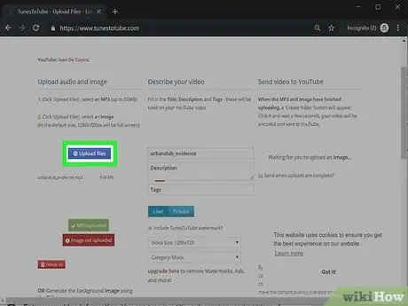 Krijoni një video në YouTube me një imazh dhe skedar audio Hapi 45