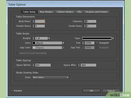 Adăugați un tabel în InDesign Pasul 14