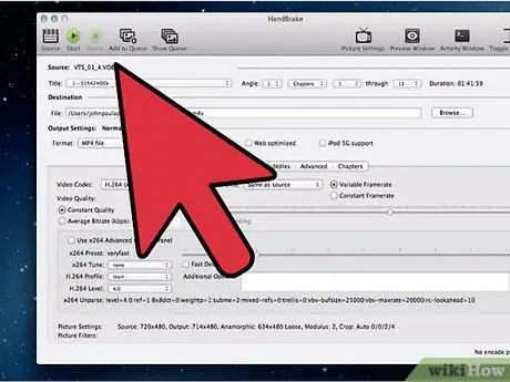 Použite HandBrake na počítači Mac, krok 2