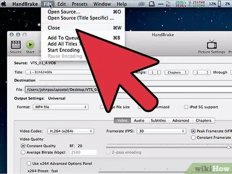 Naudokite „HandBrake“„Mac“7 veiksme