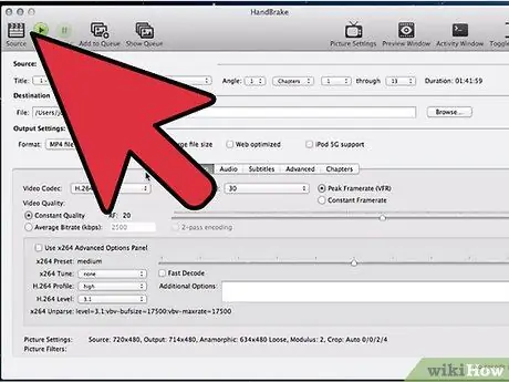 Naudokite „HandBrake“„Mac“8 veiksme