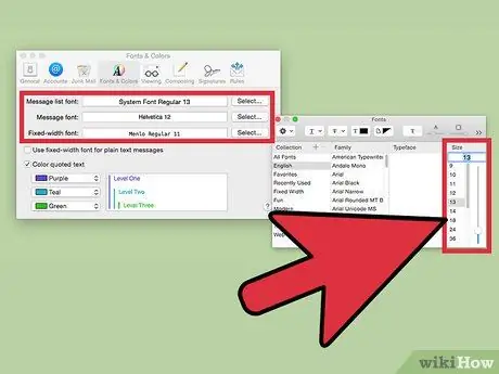 Zväčšenie e -mailových písem na počítačoch Mac Krok 5