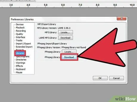 Udtræk lyden fra en MPEG -videofil med Audacity Trin 5