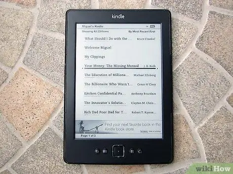 Brisanje knjig iz Kindle 1. korak