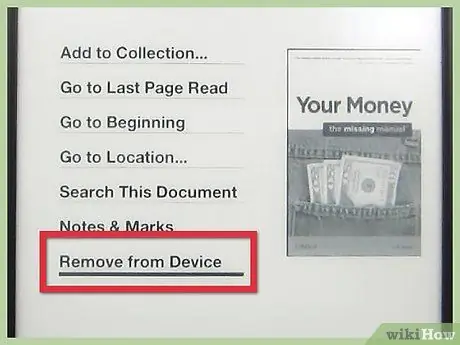 Odstráňte knihy z Kindle, krok 4