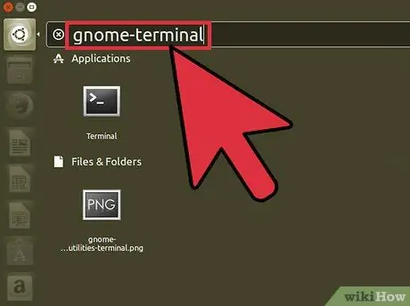 Abra uma janela de terminal no Ubuntu Etapa 2