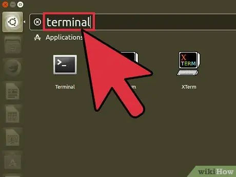 Obriu una finestra de terminal a l'Ubuntu Pas 6