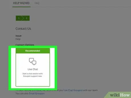 Lépjen kapcsolatba a Grouponnal 4. lépés