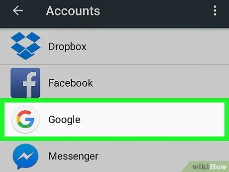 Traieu un compte de Google a Android Pas 3