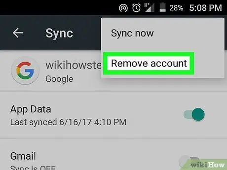 Remover uma conta do Google no Android Etapa 6