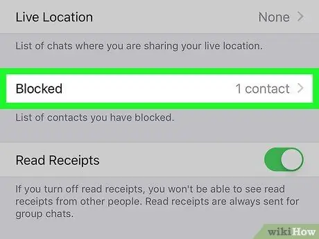 Bloqueja els contactes a WhatsApp Pas 5