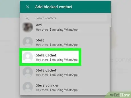 Blokovat kontakty na WhatsApp, krok 25