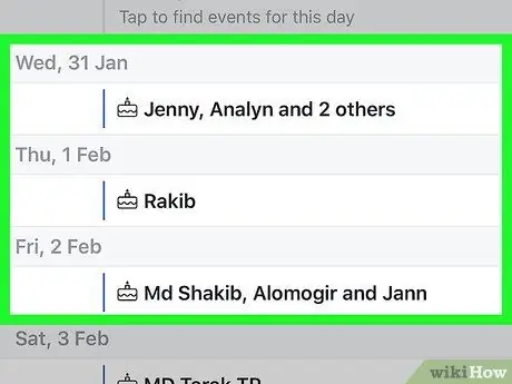 Geburtstage auf Facebook auf dem iPhone oder iPad sehen Schritt 5