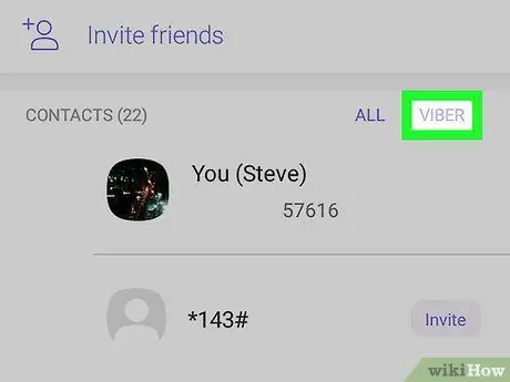 Ștergeți un contact Viber pe Android Pasul 3