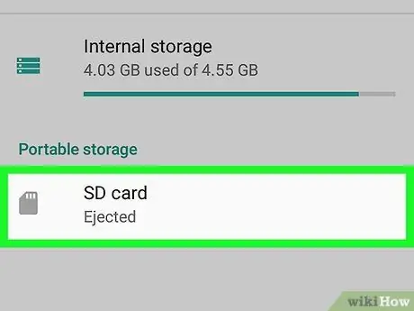 Muntar una targeta SD a Android Pas 4